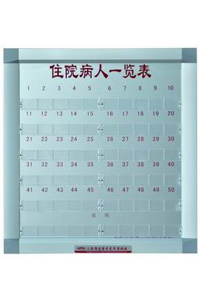 上海躍進(jìn)壁掛式病人一覽表YLB-I